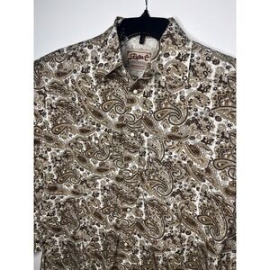 Rafter-C Cowboy Collection Western Long Sleeve Pearl Snap Shirt Sz L Paisley